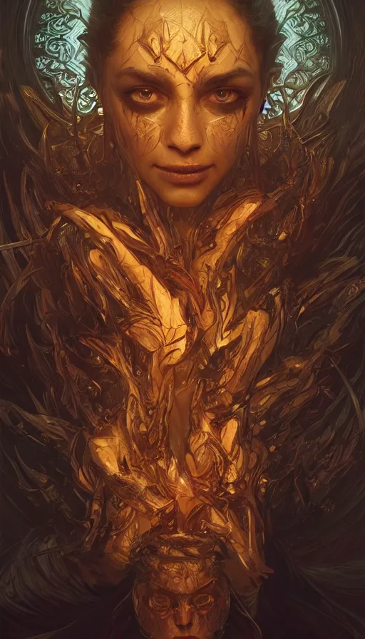 Prompt: demons, fame of thrones, lord of daggers, neon, fibonacci, sweat drops, insane, intricate, highly detailed, digital painting, artstation, concept art, smooth, sharp focus, illustration, Unreal Engine 5, 8K, art by artgerm and greg rutkowski and alphonse mucha