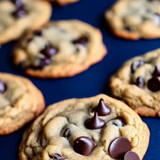 Image similar to chocolate chip cookies made of blue light