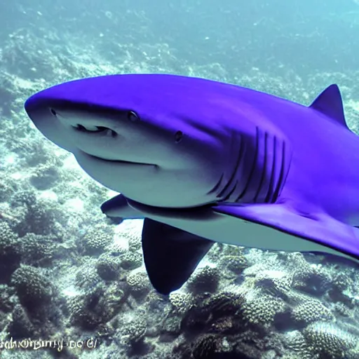 Image similar to a purple shark