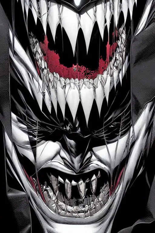 Prompt: batman who laughs hyper detailed cover art by lee bermejo