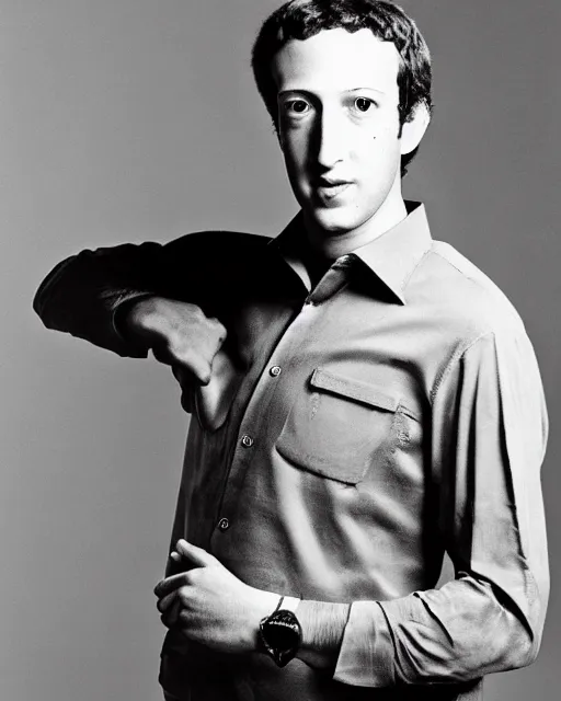 Image similar to a portrait of a 1 9 8 0 s kgb agent looking like mark zuckerberg