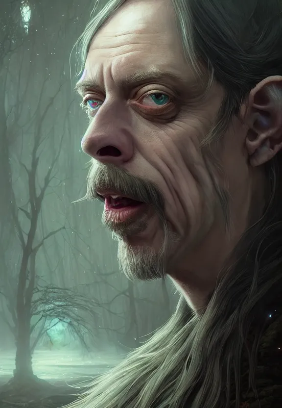 Prompt: highly detailed portrait of steve buscemi as a fantasy elf in an ethereal dress, in skyrim, stephen bliss, unreal engine, fantasy art by greg rutkowski, loish, rhads, ferdinand knab, makoto shinkai and lois van baarle, ilya kuvshinov, rossdraws, tom bagshaw, global illumination, radiant light, detailed and intricate environment