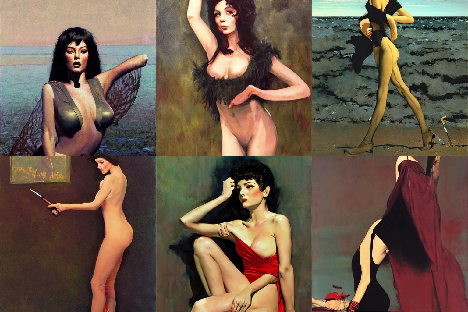 Prompt: a painting by robert mcginnis