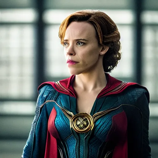 Image similar to still cinematic rachel mcadams as doctor strange