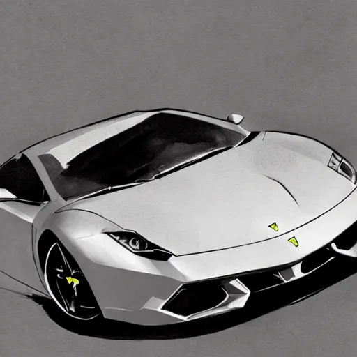 Image similar to half ferrari half lamborghini drawn by greg rutkowski