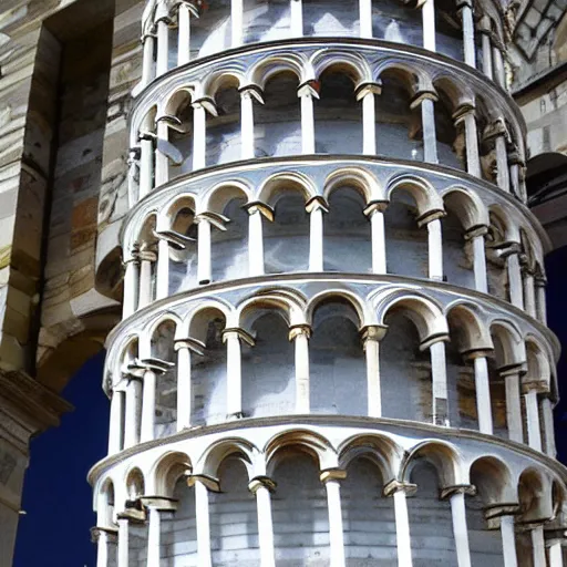 Prompt: Leaning tower of pisa cracked