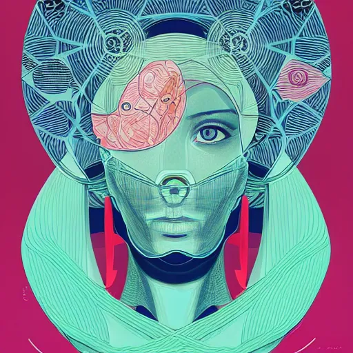 Image similar to portrait of godel's completeness theorem, by tristan eaton, victo ngai, peter mohrbacher, artgerm,