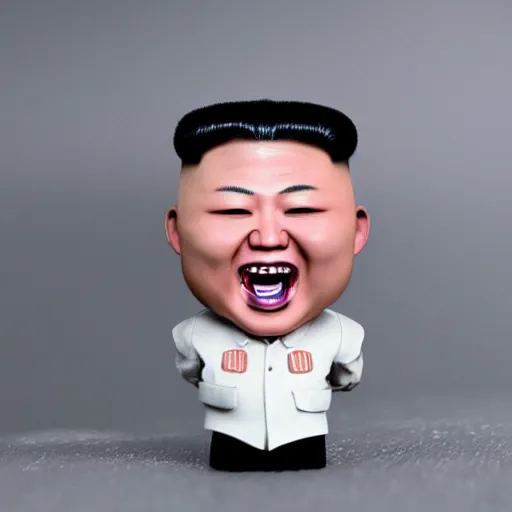 Image similar to kim jong un doll screaming at bts concert octane render