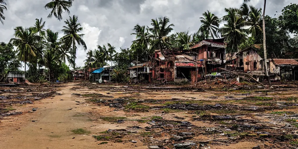 Image similar to abandoned sri lankan city, photograph