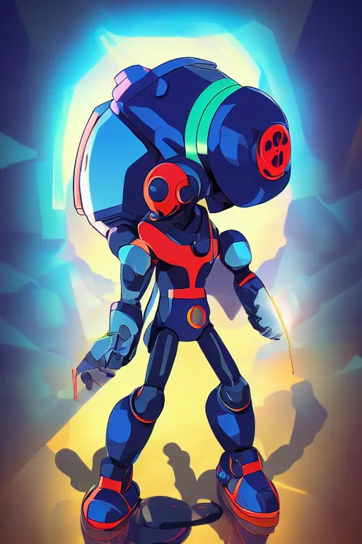 Image similar to robot ninja mask helmet megaman x zero rockman 2 0 2 2 switch game boss legacy collection fanart artsation, art gta 5 comics, behance hd by jesper ejsing, by rhads, makoto shinkai and lois van baarle, ilya kuvshinov, rossdraws global illumination ray tracing