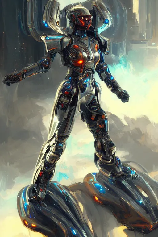 Image similar to Cybernetic Fire Armor, fantasy, magic, digital art by WLOP, highly detailed, illustration