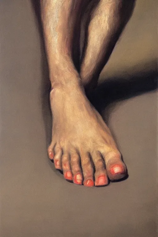 Prompt: george costanza being stunning his toe, oil on canvas, intricate, portrait, 8 k highly professionally detailed, hdr, cgsociety