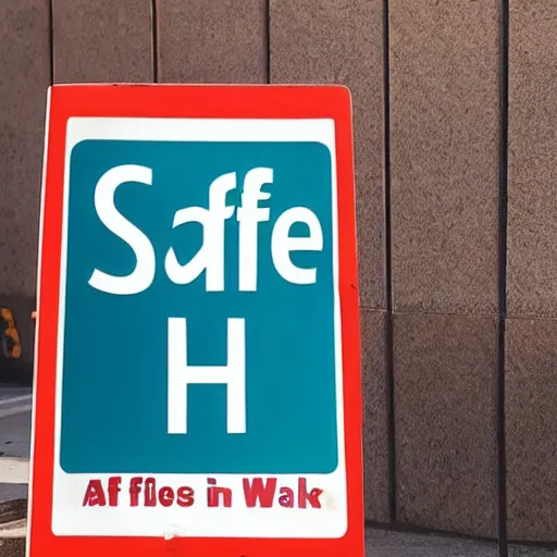 Image similar to photo of a sign that says safe for work