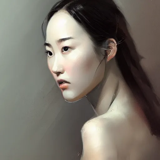 Image similar to “ portrait of liu yifei by greg rutkowski, young, attractive, highly detailed portrait, scifi, digital painting, artstation, concept art, smooth, sharp foccus ilustration, artstation hq ”