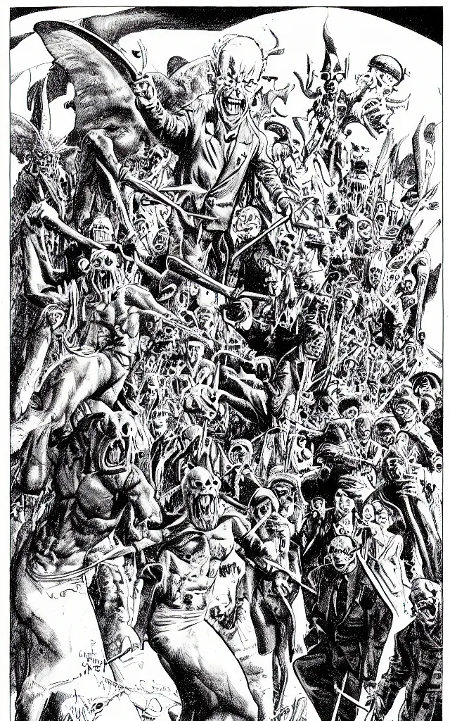 Image similar to the demonology of modern politics, by jean giraud