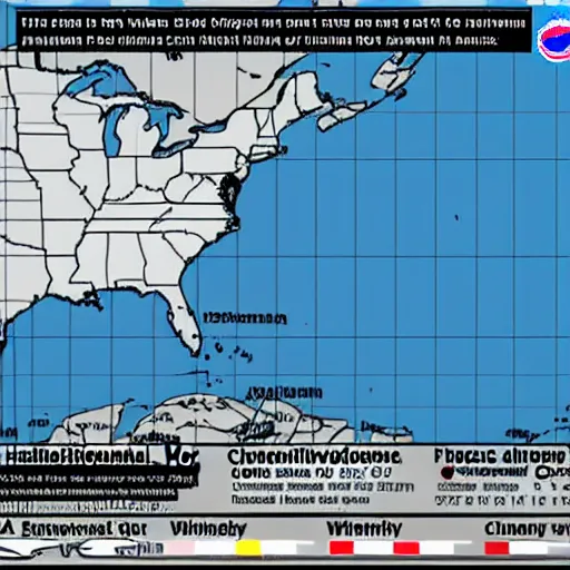 Prompt: national hurricane center's cone of uncertainty, courtesy of noaa, high resolution graphics,