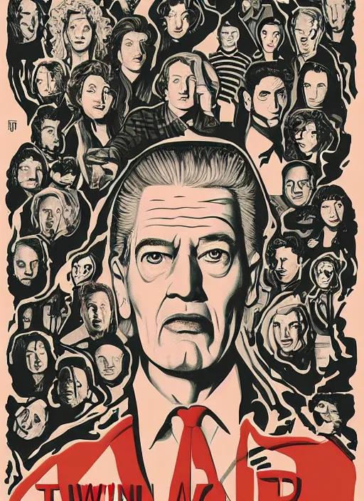 Image similar to twin peaks movie poster art by katherine lam