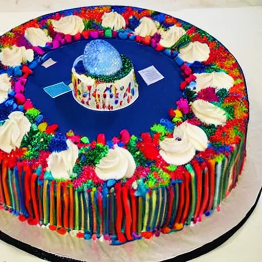 Image similar to photo of the worlds biggest birthday cake