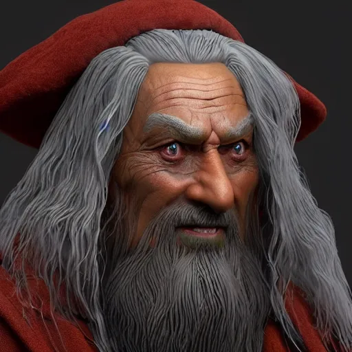 Image similar to An ancient wizard of the Way, zbrush D&D character, hyper-realism, full-character design, cloth sim, weta digial