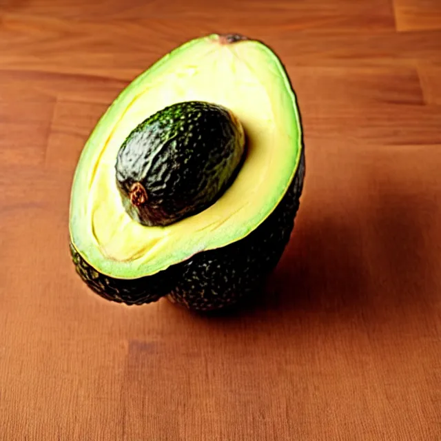 Prompt: bizarre surrel avocado head, wth is this