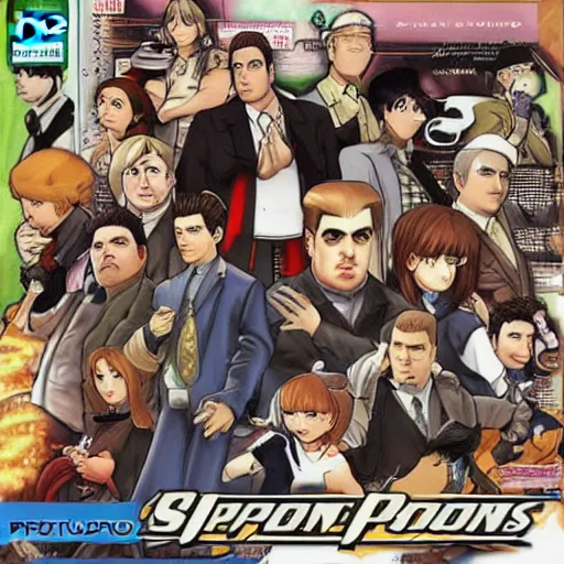 Image similar to the sopranos jrpg ps2 game of the year cover greatest hits