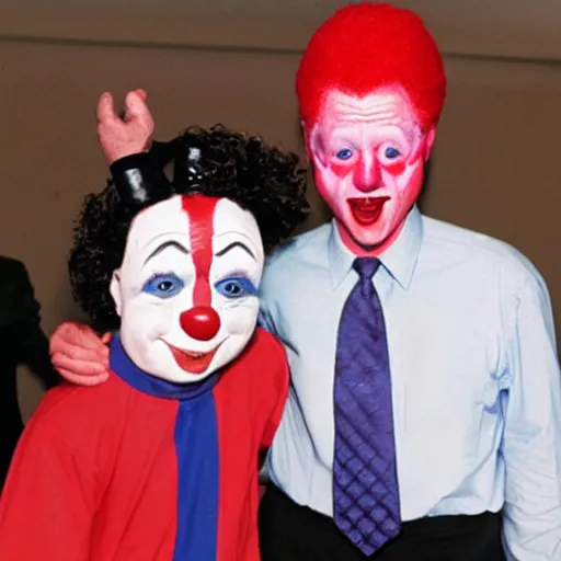 Image similar to a photo of bill clinton as a professional clown