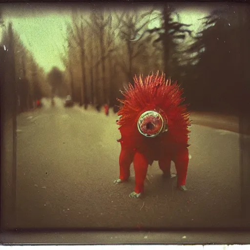 Image similar to kodak portra 4 0 0, wetplate, photo of a surreal artsy dream scene, horror, animal, carneval, grotesque