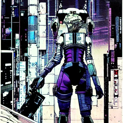 Image similar to a space - girl, 1 / 6 katsuya terada, cyberpunk