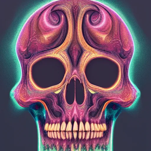 Image similar to fractal skull