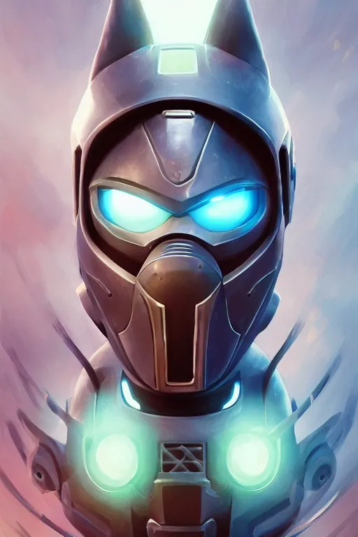 Image similar to epic mask helmet robot ninja portrait stylized as fornite style game design fanart by concept artist gervasio canda, behance hd by jesper ejsing, by rhads, makoto shinkai and lois van baarle, ilya kuvshinov, rossdraws global illumination radiating a glowing aura global illumination ray tracing hdr render in unreal engine 5