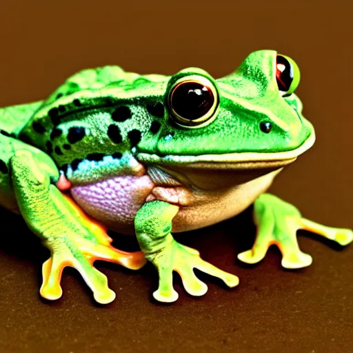 Image similar to frog made out of other frogs