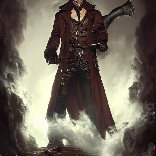 Image similar to digital _ painting _ of _ van helsing the vampire slayer _ by _ filipe _ pagliuso _ and _ justin _ gerard _ symmetric _ fantasy _ highly _ detailed _ realistic _ intricate _ port