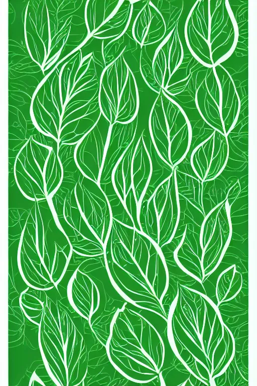 Image similar to minimalist boho style art of a green leave, illustration, vector art