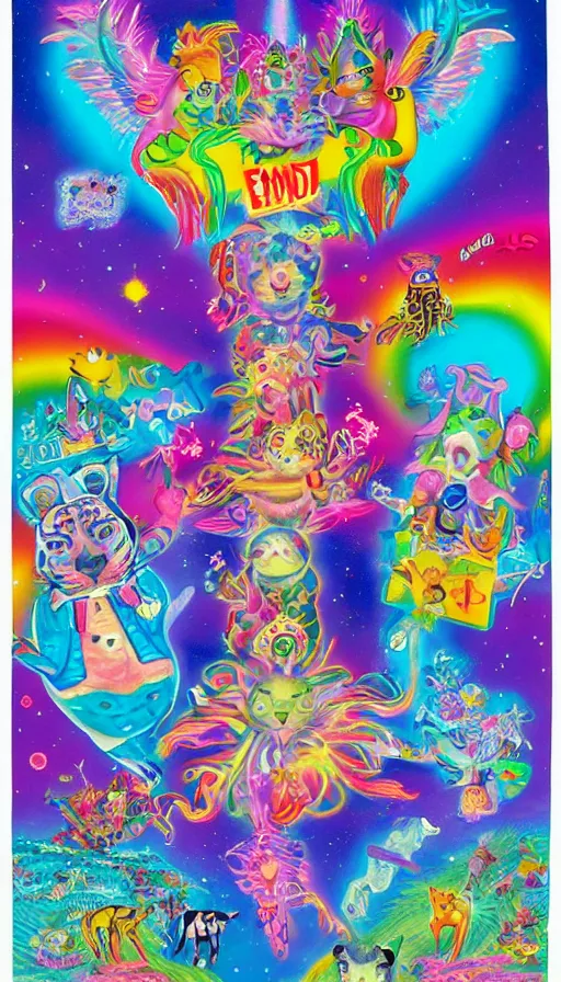 Image similar to the end of the world, by lisa frank,