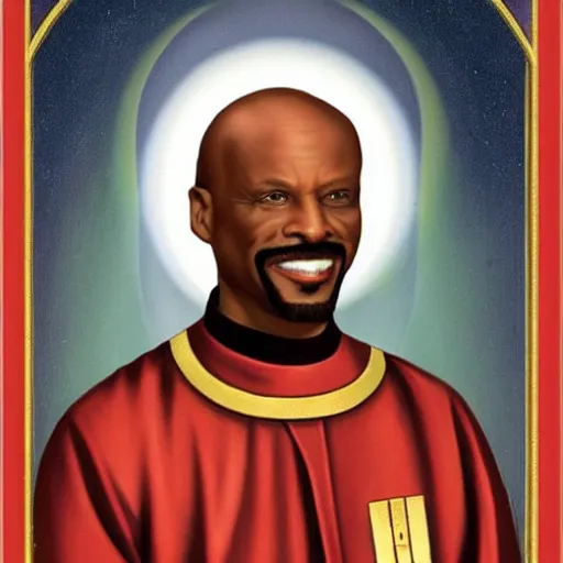 Prompt: commander sisko, catholic icon