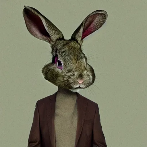 Image similar to rabbit person hybrid