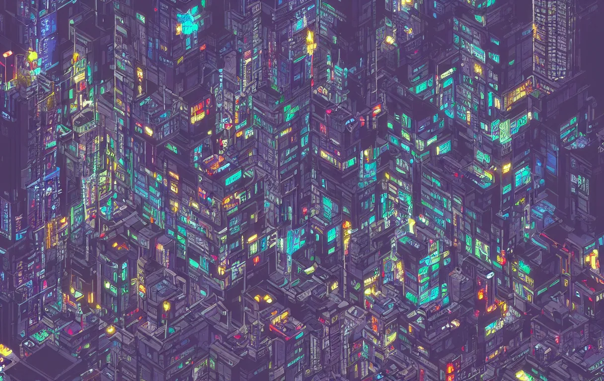 Image similar to a cyberpunk city, pixel art, by Kirokaze