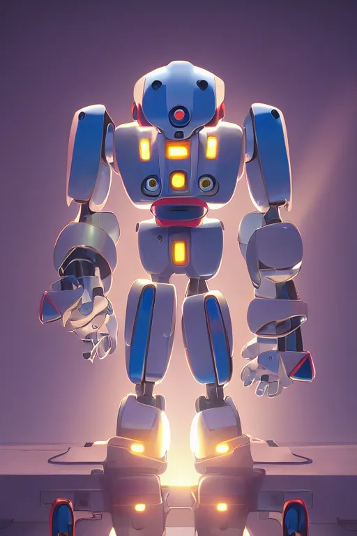 Image similar to metabots medabots medarotto medarot robot minimalist comics, behance hd by jesper ejsing, by rhads, makoto shinkai and lois van baarle, ilya kuvshinov, rossdraws global illumination ray tracing hdr radiating a glowing aura