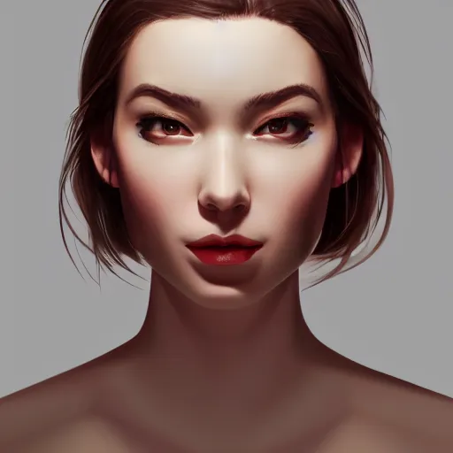 Image similar to modern woman | hyperrealistic | digital painting | trending on artstation | pinup portrait | clean | illustration | dressed | unreal engine 5 | 8 k resolution | by hajime soryama