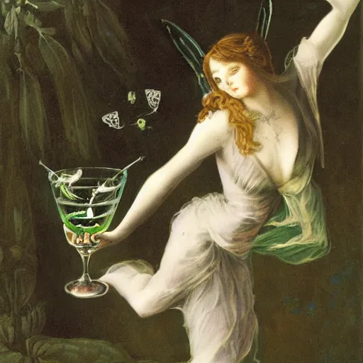 Prompt: the absinthe fairy