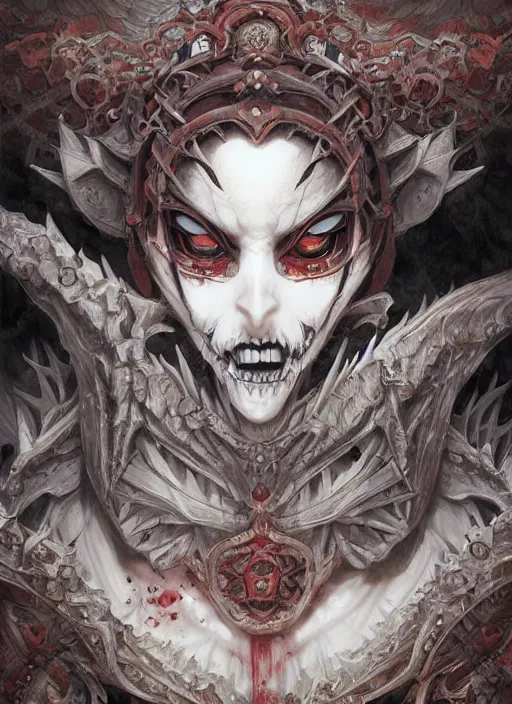 Image similar to digital _ painting _ of _ shinigami japanese _ by _ filipe _ pagliuso _ and _ justin _ gerard _ symmetric _ fantasy _ highly _ detailed _ realistic _ intricate _ port