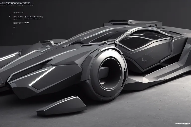 Image similar to cyberpunk batmobile concept inspired sports car, futuristic look, highly detailed body, very expensive, photorealistic camera shot, bright studio setting, studio lighting, crisp quality and light reflections, unreal engine 5 quality render