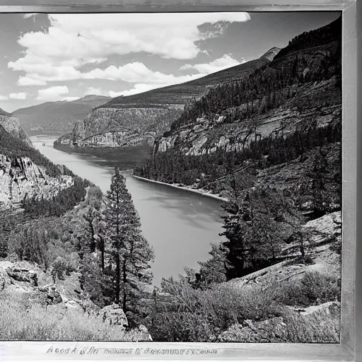 Image similar to Three Gorge by ansel adams