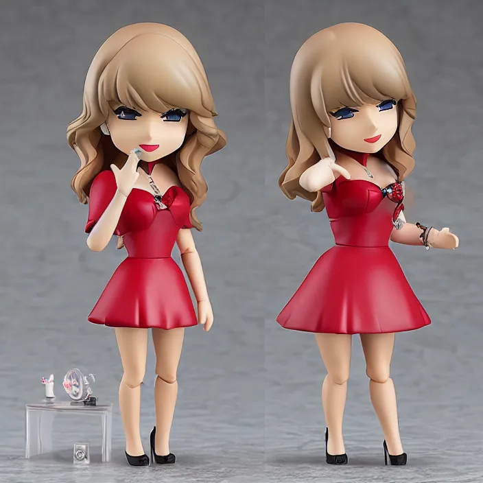 Image similar to Taylor Swift , An Nendoroid of Taylor Swift outfit , figurine, detailed product photo