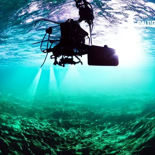 Image similar to ultrawide shot backlit ploughing the seabed underwater photo on gopro