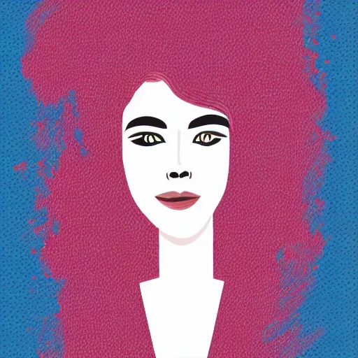 Image similar to a portrait of a woman, vector illustration