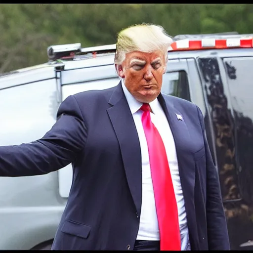 Prompt: a photo of donald trump getting raided by the fbi, 4k