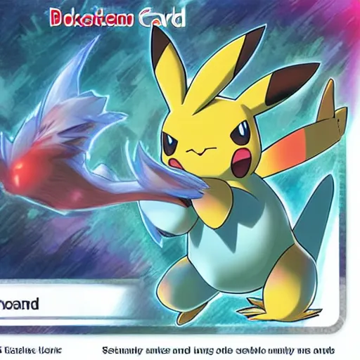 Image similar to new released Pokemon card, concept art