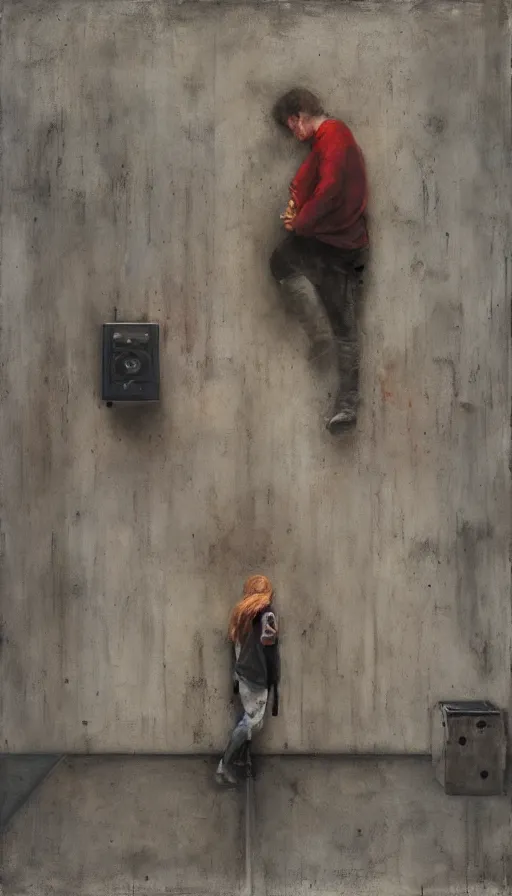 Prompt: techno artwork, by dan witz