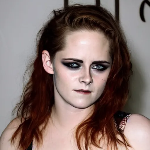 Prompt: photo of the lovechild of emily watson and kristen stewart